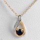  0.25ct gold,sapphire and diamond pendant.  