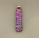  Long purple "feathered" dichroic glass pendant  