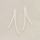 Curved tubular silver earrings  