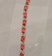  White gold, sapphire and garnet bracelet  