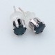  Blue sapphire and silver stud earrings  