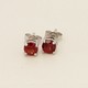  Garnet and silver stud earrings  