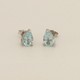  Sterling silver, pear shaped blue topaz ear studs.  
