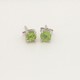  Peridot and silver stud earrings  