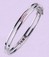  Silver and pink cz bangle  