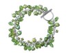  Green freshwater pearl and peridot bracelet  