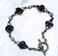  Silver, amethyst and freshwater pearl bracelet  