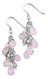  Rose quartz and silver drop earrings  