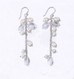  Freshwater pearl and crystal long drops  